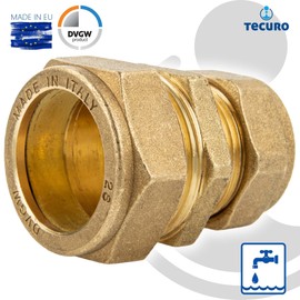 Tecuro MS Compression Reduced Coupling Straight Fitting 15 x 18 mm