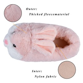 OSVINO Bunny Slippers - Women's Pink Fluffy Plush Rabbit Slippers for Indoor Winter & Easter Gifts