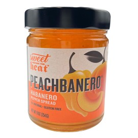 Chili Dawg’s | Peachbanero Pepper Spread | Peach Pepper Spread | Gluten Free | Sweet and Spicy | Great on Chicken, Pork Loin, Pancakes, Waffles | Fruity Kick of Heat | Nebraska Made | 9 oz Jar
