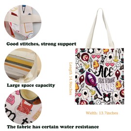 BAUNA Anime Cartoon Merchandise Tote Bag Radio Demon Character Gift Ace In The Hole Shoulder Bag Dark Animation Lover Gift (Ace Hole Tote)