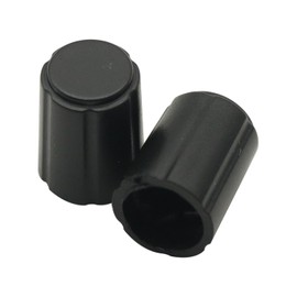 GODIYMODULES 10PCS for KY-040 360 Degrees Potentiometer Rotary Encoder ABS Type D Half Shaft Hole Caps Knob 6mm A15 Brick Sensor Switch, Electric Guitar Volume Tone Knobs Black,Potentiometer Knobs