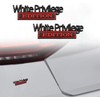 2 Pcs White Privilege Edition Emblem Car Side Rear Front