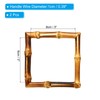PATIKIL 4x4 Inch Bamboo Purse Handles, 2 Pcs Square Replacement