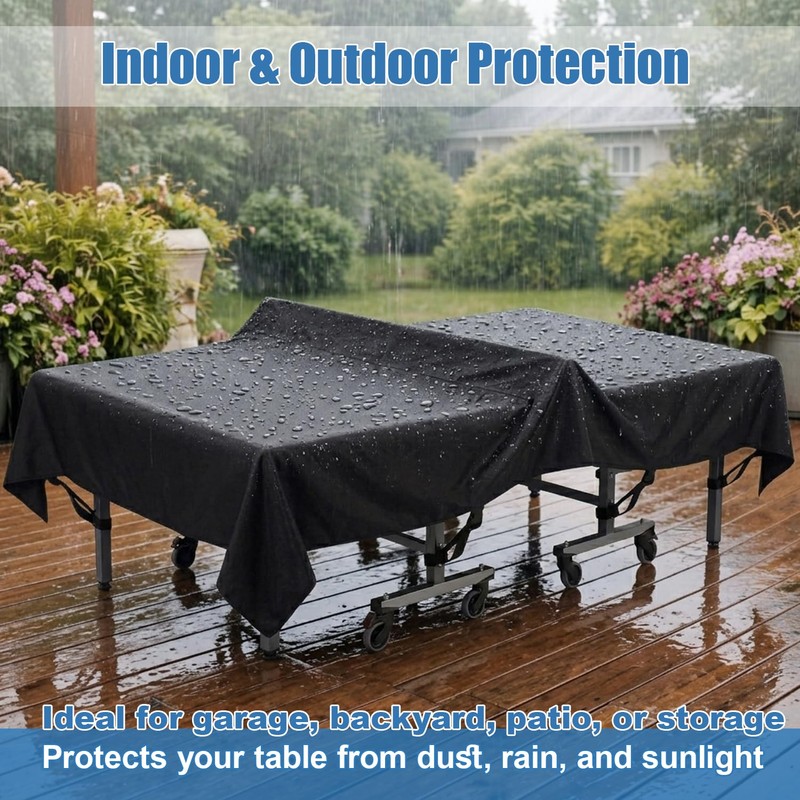 Ping Pong Table Cover 9x5 ft, 600D Waterproof Table Tennis