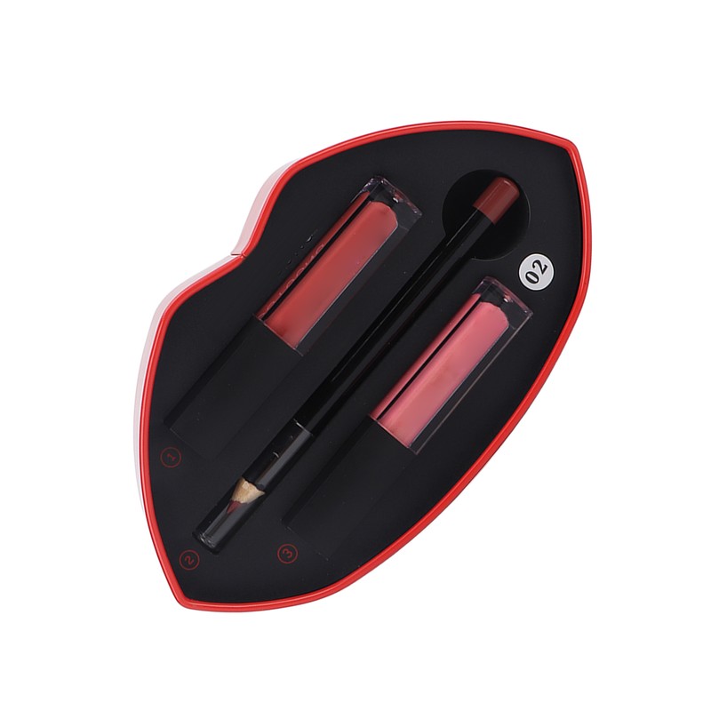 Lip Gloss Set Matte Glitter Liquid Lipstick Lip Liner Long