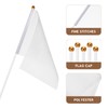 TOYANDONA Pack of 24 White Flag Mini Flags Small White
