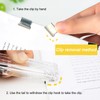 Boxkat 1 Pcs Portable Recyclable Handheld Paper Clam Clip Dispenser