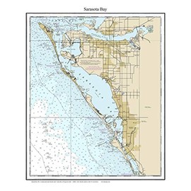 Sarasota Bay 2014 - Nautical Map Florida - Siesta Key - Lido Key - Custom Print - 1:80000 11424 - Reprint