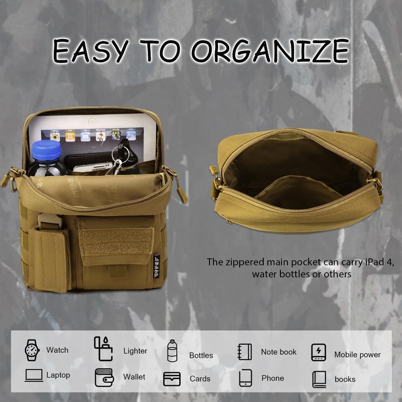 Protector Plus Tactical Messenger Bag Men Military MOLLE Crossbody Pack