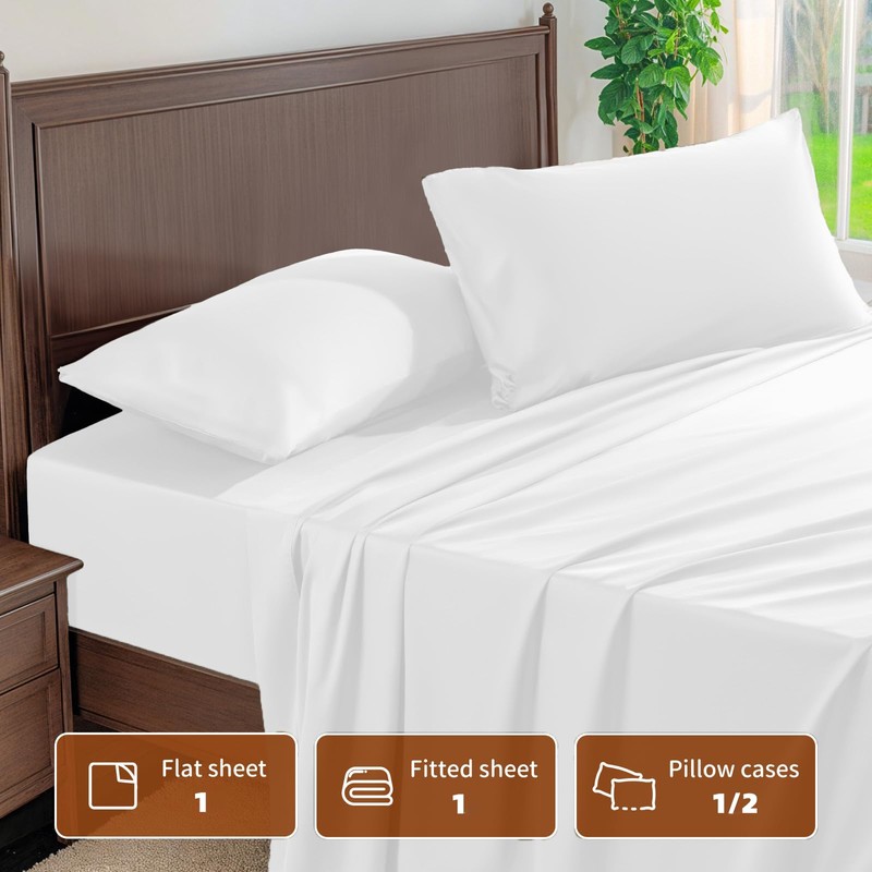 Homebliss Bed Linen for Queen Bed 180 4-Piece Polyester Bed