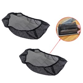 KKUANG 2PCS Black Floor Home Air Filter Polyester Stretch Filter Trash Filter Vent Floor Groove Mesh Pocket Fit 4x10inch Floor Registers
