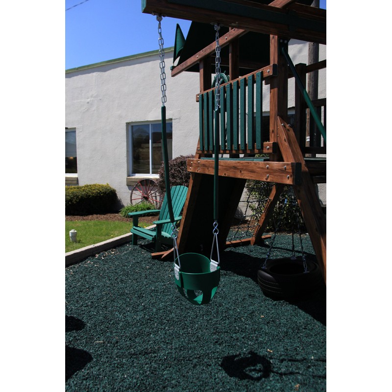 Swing Kingdom Green Rubber Infant Swing