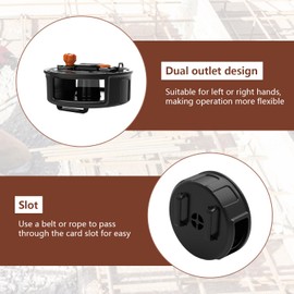 Zylaer Aluminum Tie Wire Reel 12-18 Gauge Wire Reel with Rewind Knob Double Outlet for Left and Right Hands