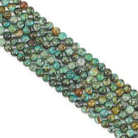 Beads for Jewelry Making,6mm Round Crystal Beads,60pcs African Turquoise Crystal Beads for Jewellery Making,Gemstone Beads,Stone Beads,Jewellery Making Beads
