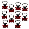 kuriershop 10 x End Fitting for Airline Rails Bracket Red