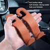 AMVOYOA Leather Hooks for Headrest - Fully Leather-Wrapped U-Shaped Purse
