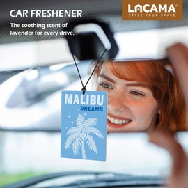 Lacama Blue Coastal Beach Car Air Freshener 3Pcs, Coastal Malibu Palm Tree Oyster Coral Cars Scents Air Freshener for Women Girls Gifts, Preppy Beach Car Accessories Interior Mirror Decor Hanging