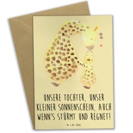 Mr. & Mrs. Panda Grußkarte Tochter Sonnenschein - Geschenk, Optimismus, Kinder, Geburtstage, Ansichtskarten, Einfallsreichtum, Glückwunschkarte,