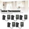 5PCS Electronic Digital Display Thermometer Black Mini Embedded Indoor Digital