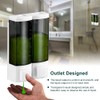 Dual Head Liquid Soap Dispenser Wall Mount Shampoo Dispenser for