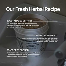 Exfoliante corporal espumoso para piel seca, exfoliante de azúcar batida de almendras y semillas de uva, exfoliante nutritivo 2 en 1 para cara y cuerp