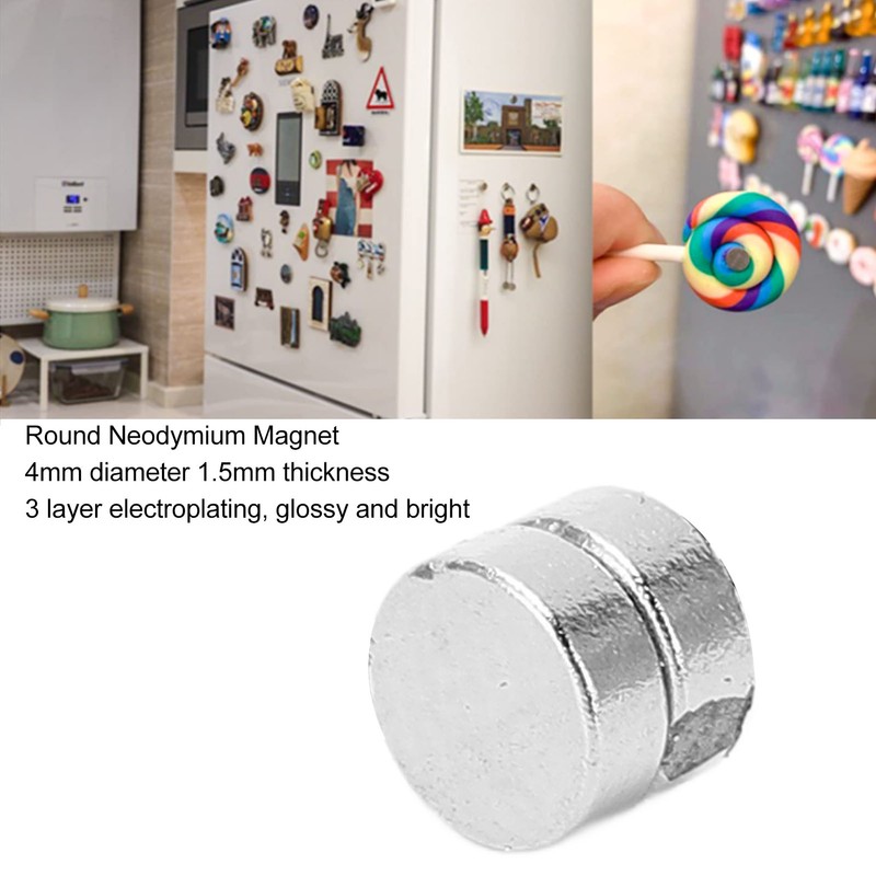 80 Pcs Round Neodymium Magnet Heavy Duty Strong Magnetism Glossy