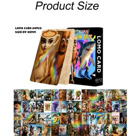 WSDFTQ 60 PCS Italian Brainrot Cards, Premium Laser Cards Set, Unique Italian Brainrot Games Collection for All Ages, for Durability