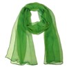 Wrapables Solid Color 100% Silk Long Scarf, Green