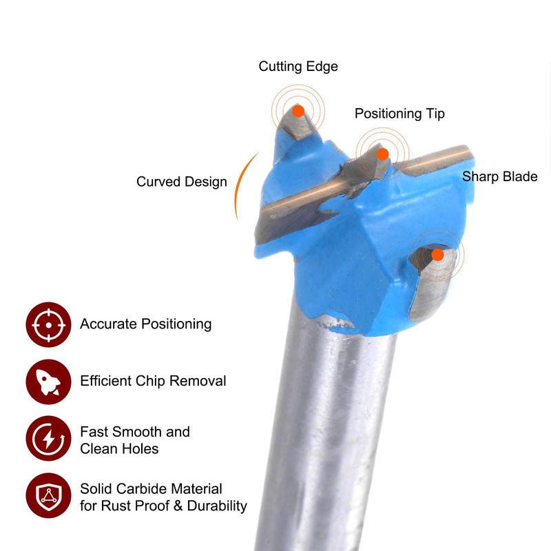 sourcing map Forstner Drill Bits 5/8 inch / 16mm Hex