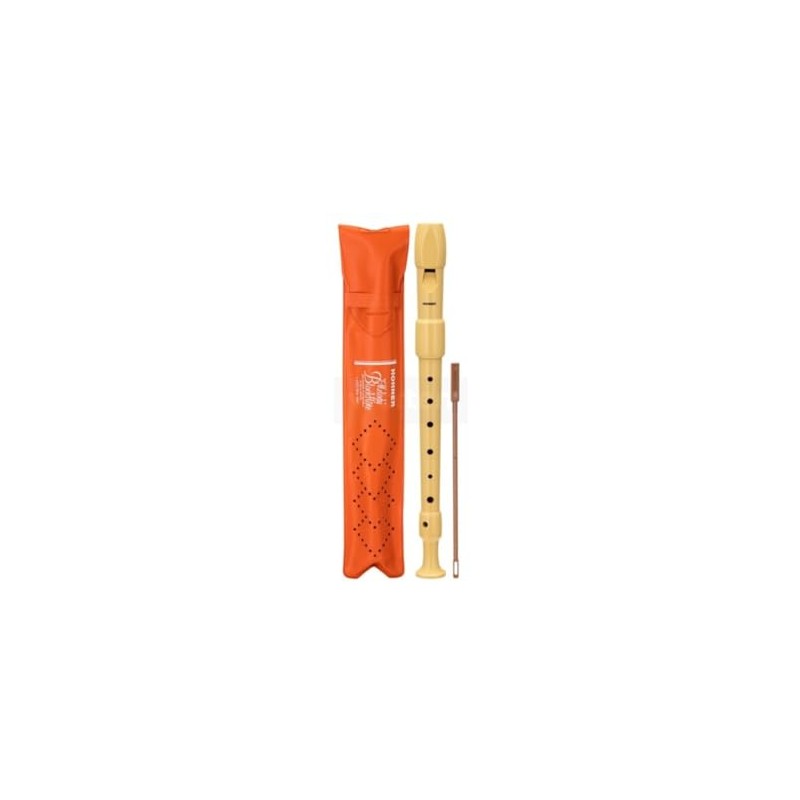 FLAUTA 2 PIEZAS PLASTICO HOHNER FUNDA NARANJA
