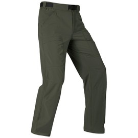 FREE SOLDIER Men's Outdoor Cargo Hiking Pants with Belt Lightweight Waterproof Quick Dry Tactical Pants Nylon Spandex (Olive 40W/32L)
