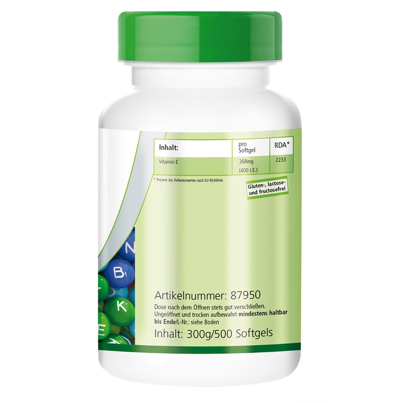 Fairvital Vitamin E Capsules 400 IU High Dose 500 Softgels