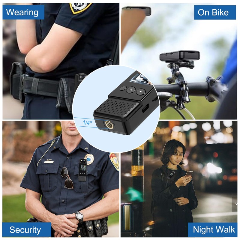 Body Camera, 1080P Police Camera Video and Audio Motion Detection