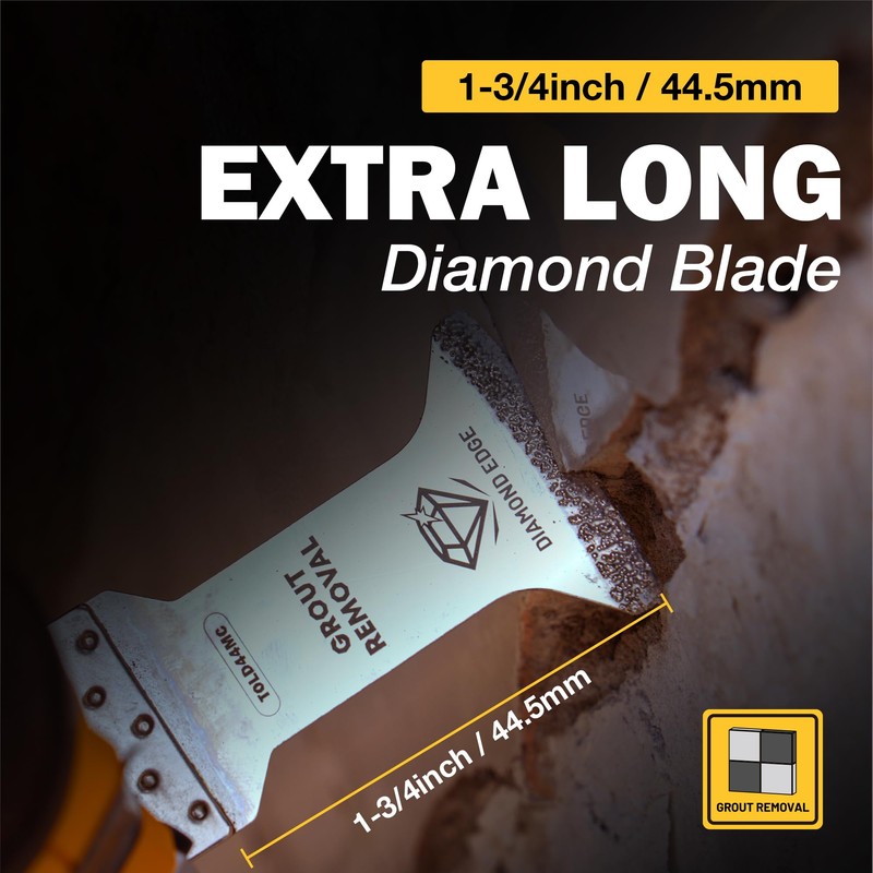 Diamond Oscillating Multi Tool Blades 5 Pcs Set, Precise &