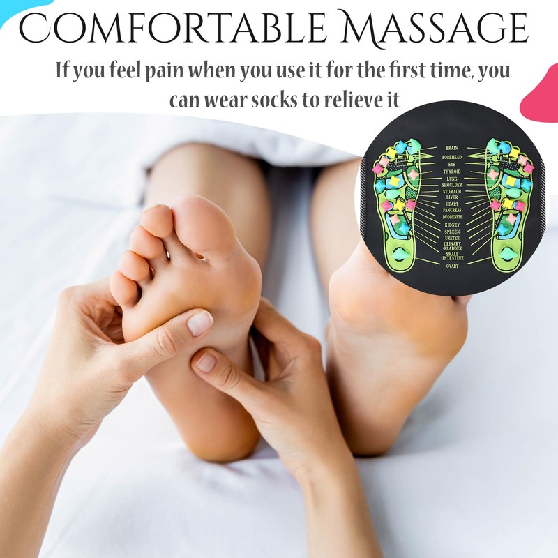 BBTO Foot Massage Mat Reflexology Walk Stone Road for Acupressure
