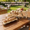 4 Tiered Serving Tray for Party Pine Wood Foldable Tiered