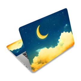 PLIGREAT Moon Clouds Laptop Sticker Skin Cover Laptop Sticker with Night Sky Suitable for 12 Inch 13 Inch 13.3 Inch 14 Inch 15 Inch Laptops Universal Removable Vinyl Art Protection PC Cover