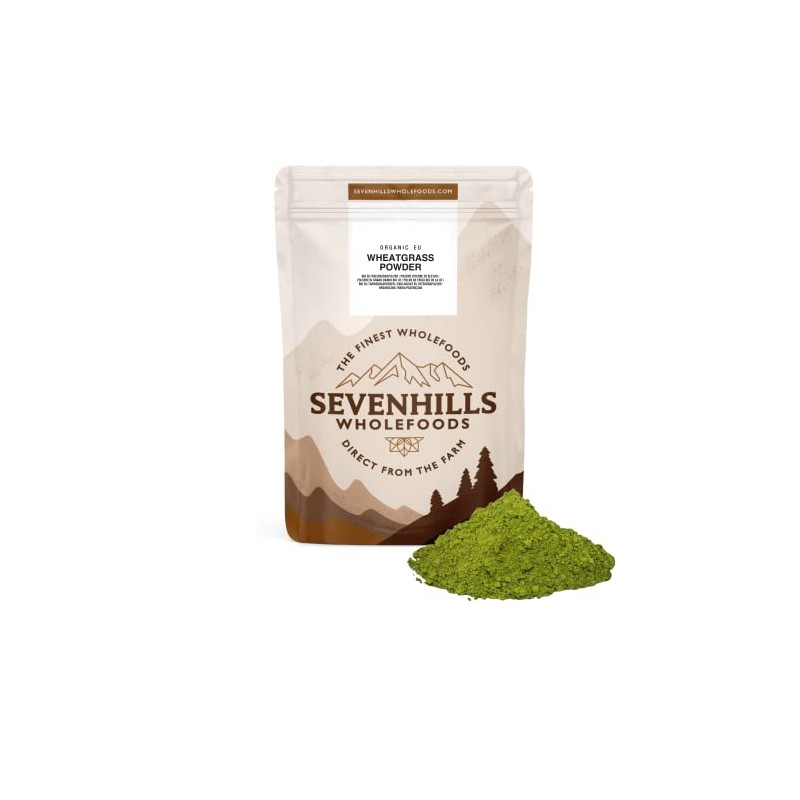 Sevenhills Wholefoods Organic Wheatgrass Powder, European (EU) 500g