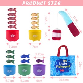 Chiluxendo Fishing Game from 1 Year, Fish Fishing Game Made of Fabric, Montessori Toy, Fishing Toy, Children's Toy, Educational Toy, Motor Skills Toy, Gifts for Babies, Boys, Girls