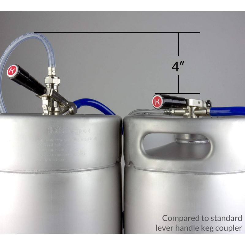 Kegco Keg Coupler, D System, Nickel