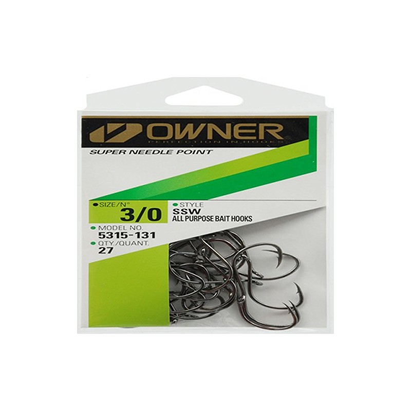 Owner 5315-131 SSW Octopus Bait Hook w/Needle Point, Pro Pack,