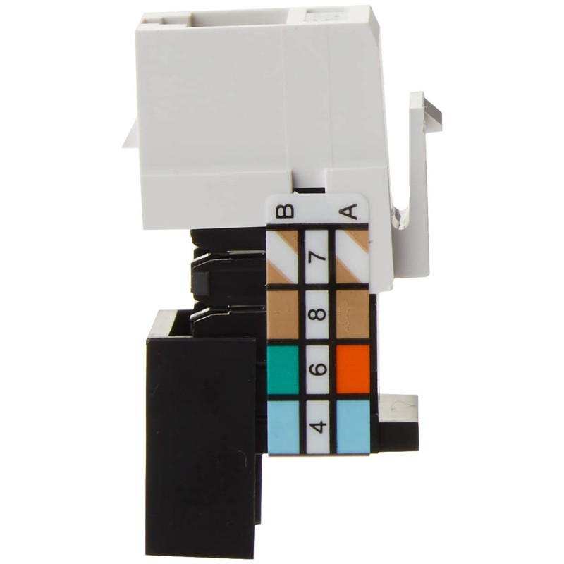 Leviton Category 5 QuickPort Connector, CAT 5, 41108-RW5, White