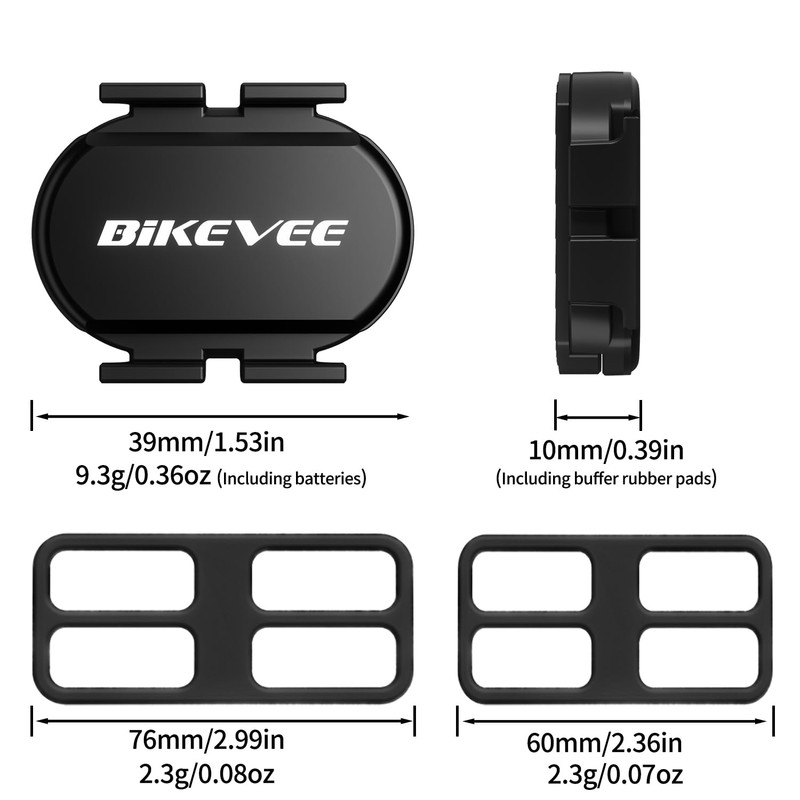 Bikevee Wireless Bike Computer GPS Bundle, Speedometer & Odometer, Cadence