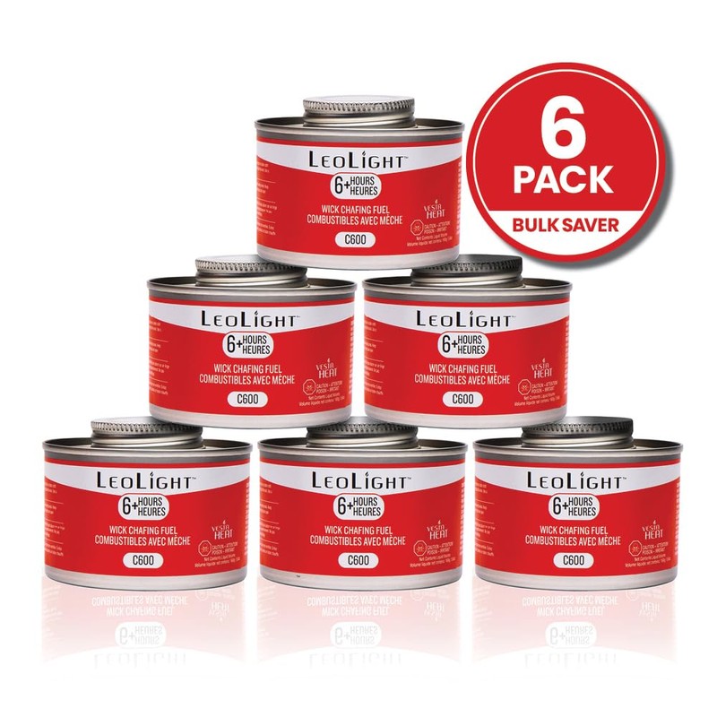 6 Pack Chafing Fuel 6 Hour Burn – Odorless, Smokeless