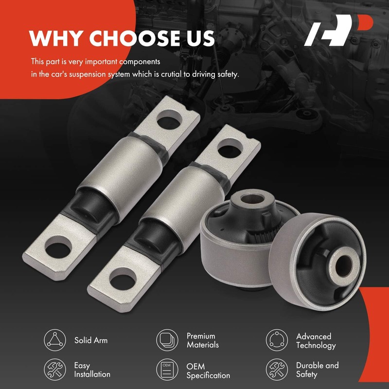 A-Premium 4 x Front Lower Forward Rearward Control Arm Bushing