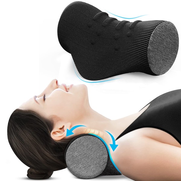 ABABGO Neck and Shoulder Relaxer with Magnetic Therapy Pillowcase, Cervical Traction Device for Pain Relief, Neck Stretcher Chiropractic Pillows for Relieve TMJ Headache Muscle Tension Spine Alignment