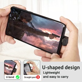QIANRENON U-Shaped USB C to USB 3.1 Adapter 180 Degree Type C Male to USB A3.1 Female Coupling Plug 10Gbps Support Data Transfer OTG 2 Pieces