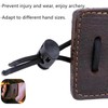 1 pack Cow Leather Archery Finger Tab Adjustable Bow Hand