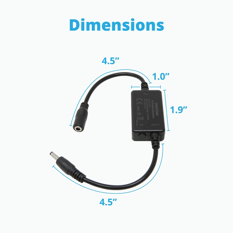 Lightkiwi J4070 Wireless Dimmer Switch (Dial Remote Control + Receiver)