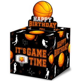 ChillHui Basketball Birthday Money Gift Boxes for Cash, Sports Basketball Birthday Money Pull Box for Boys Girls